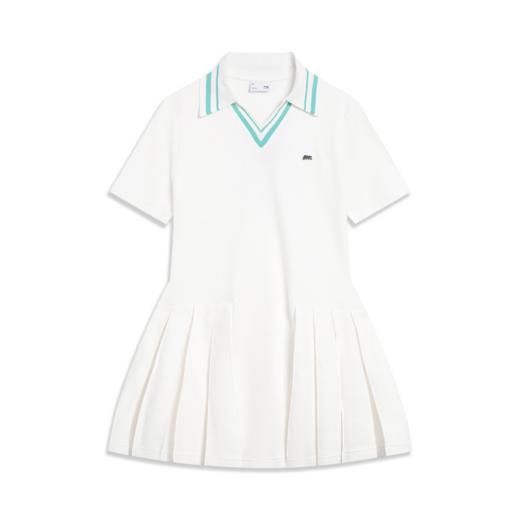 【L断码】李宁连衣裙女士2023秋季新款运动潮流系列休闲针织运动裙ASKT076【无货退款】 商品图0