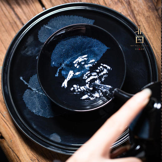 非白造物丨冰蓝木叶天目盏 斗笠杯 禅定杯 茶盏 主人杯 品茗杯 茶杯 建盏 壶承 杯垫 茶壶 多款可选 商品图5