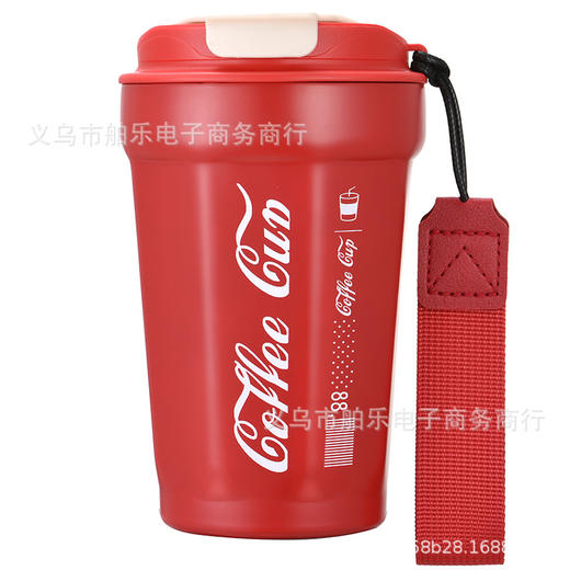 高颜值智能显温304不锈钢咖啡杯保温杯车载便携随手杯冰可乐水杯 商品图3
