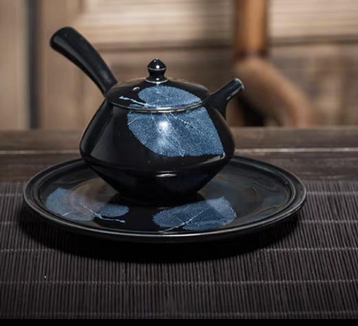 非白造物丨冰蓝木叶天目盏 斗笠杯 禅定杯 茶盏 主人杯 品茗杯 茶杯 建盏 壶承 杯垫 茶壶 多款可选 商品图9