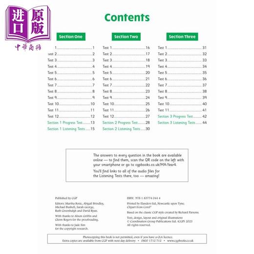 【中商原版】New KS2 Maths Year 4 Mental Arithmetic Targeted Que  KS2数学四年级心算目标题集练习册含在线答案和音频测试 商品图1