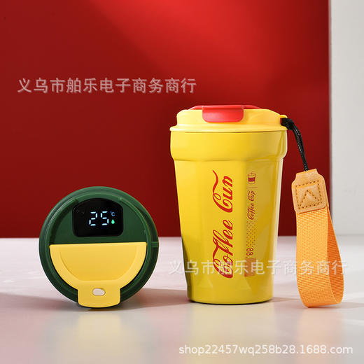 高颜值智能显温304不锈钢咖啡杯保温杯车载便携随手杯冰可乐水杯 商品图6