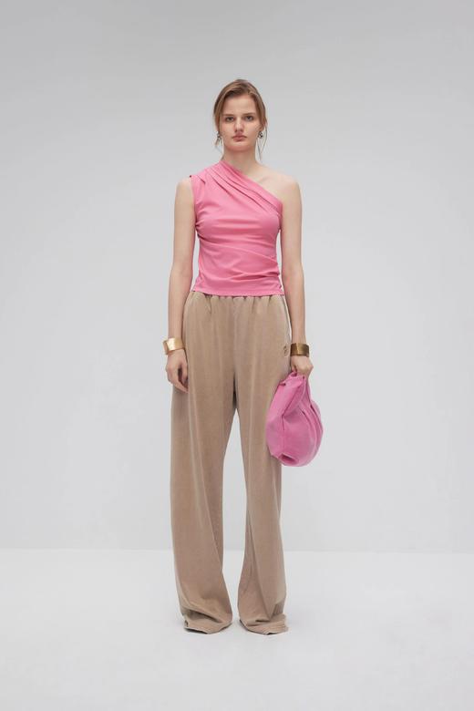 独角兽水洗针织阔腿裤 商品图0