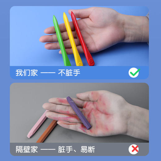 不脏手蜡笔安全无毒可水洗36色三角儿童画画笔宝宝涂鸦炫彩油画棒 商品图1