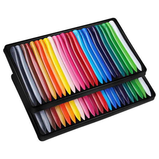 不脏手蜡笔安全无毒可水洗36色三角儿童画画笔宝宝涂鸦炫彩油画棒 商品图4