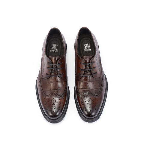 西村名物2023年秋季新款系带尖头男单鞋男士商务皮鞋皮X13CV3457101 商品图0