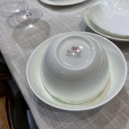 HANKOOK韩国进口骨瓷餐具绿色婚纱6人组釉下彩饭碗小蝶深盘汤碗 商品图3