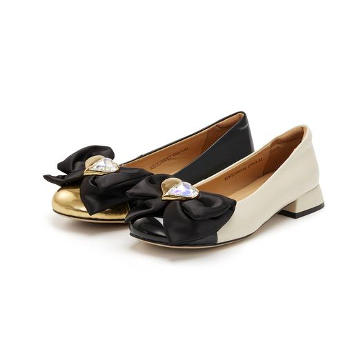 西村名物2023年秋季新款低粗跟圆头饰扣小香风法式单鞋X23CE33891 商品图5