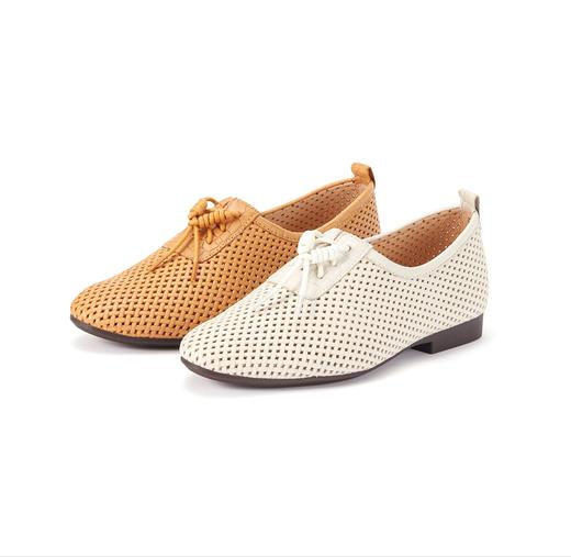 西村名物2023年秋季新款低 跟小尖头编织系带小香风法式单鞋 X23CM33651 商品图6