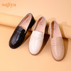 Safiya/索菲娅 2024秋季新品英伦低跟真皮一脚蹬休闲软底乐福鞋 SF33112030/SF43112030 商品缩略图1