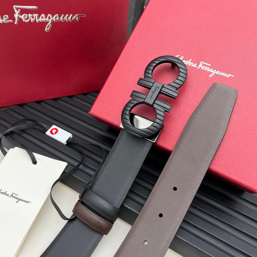 夏季特惠💰350 菲拉格慕男士腰带 精品铜扣 带身宽3.4cm 款式大方 上身效果时尚 码数可以裁剪 商品图3