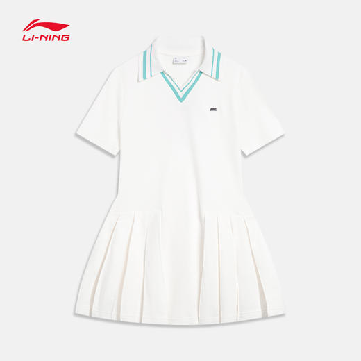 【L断码】李宁连衣裙女士2023秋季新款运动潮流系列休闲针织运动裙ASKT076【无货退款】 商品图1