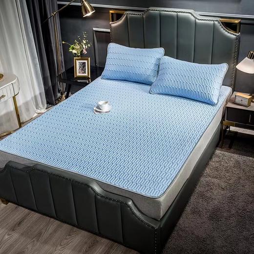 【紫韵家纺 】冰丝抑菌凉感乳胶席 夏日亲肤凉感冰丝乳胶凉席枕套三件套 ZY-LJ1568 商品图2