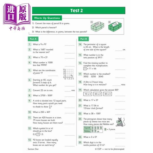 【中商原版】New KS2 Maths Year 4 Mental Arithmetic Targeted Que  KS2数学四年级心算目标题集练习册含在线答案和音频测试 商品图3