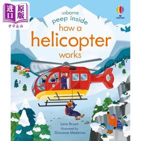 【中商原版】Peep Inside How a Helicopter Works 尤斯伯恩偷偷看里面:直升机是如何运作的 英文原版进口图书 儿童绘本图画书