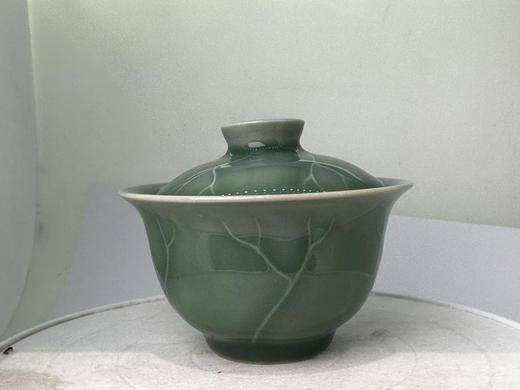 十里荷香青釉盖碗 商品图1