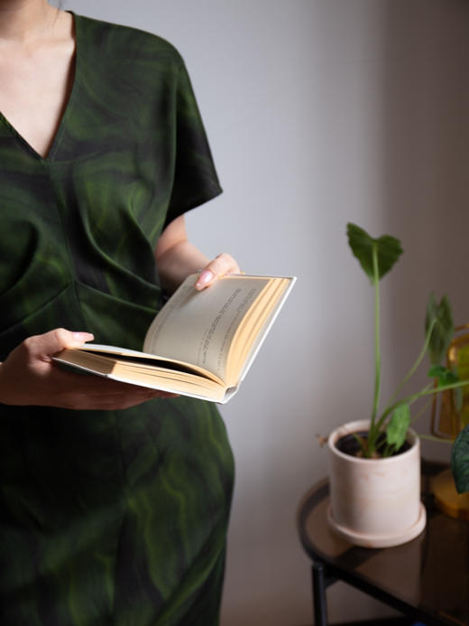 Viiolez｜silk Dress [ 绿色真丝晕染印花短袖连衣裙 ] 商品图2