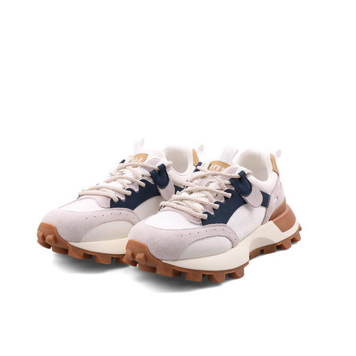 Safiya/索菲娅 2023秋季新品新潮复古拼色运动休闲厚底增高阿甘鞋运动鞋 SF33112141 商品图8