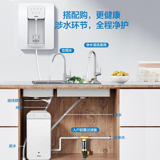 老板（Robam）GX05 可台式 【管线机升级款】浅莲灰管线机 家用净水器搭档 UV杀菌 6档调温  壁挂式直饮机 饮水机GX05 可台式 【管线机升级款】浅莲灰 商品图6