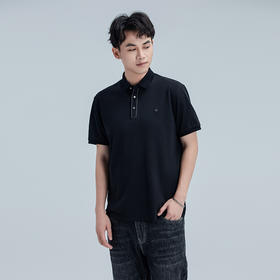 HX 夏季翻领短袖T恤桑蚕丝面料Y102320167101