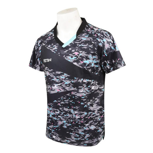 Victas维克塔斯乒乓球服VC-806黑色乒乓球衣086106夏季透气专业训练服速干比赛短袖 商品图2