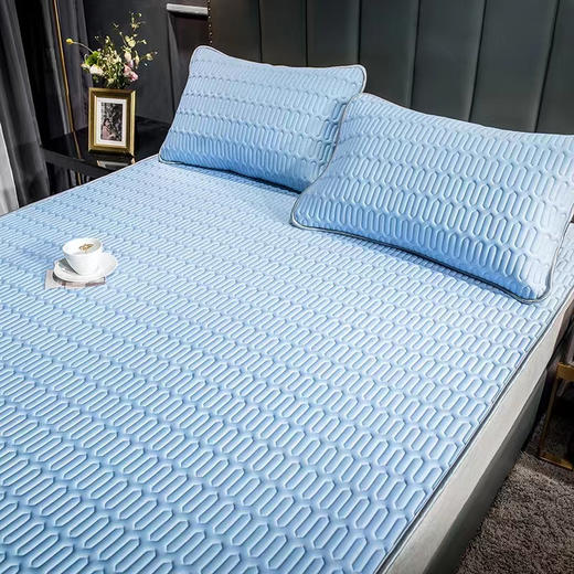 【紫韵家纺 】冰丝抑菌凉感乳胶席 夏日亲肤凉感冰丝乳胶凉席枕套三件套 ZY-LJ1568 商品图4