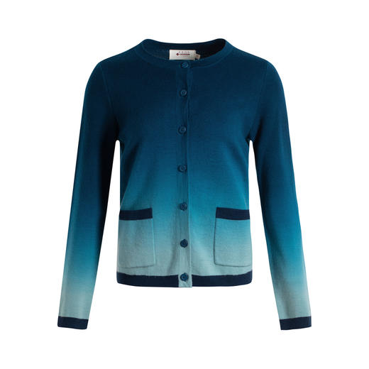 【林栖设计小店】（现货）生活在左绵羊毛混纺毛织外套青绿色修身2023秋季新品长袖毛衣女1961054 商品图10