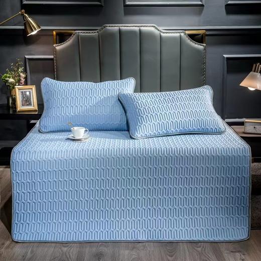 【紫韵家纺 】冰丝抑菌凉感乳胶席 夏日亲肤凉感冰丝乳胶凉席枕套三件套 ZY-LJ1568 商品图0