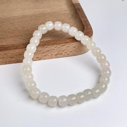 和田玉单圈手串-藕粉老型珠 商品图0