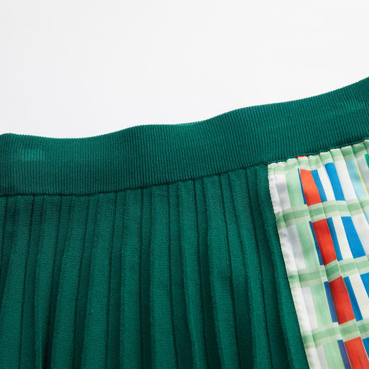 谜底半截裙2022夏季新款学院减龄针织百褶短半裙222MZ0875 商品图3