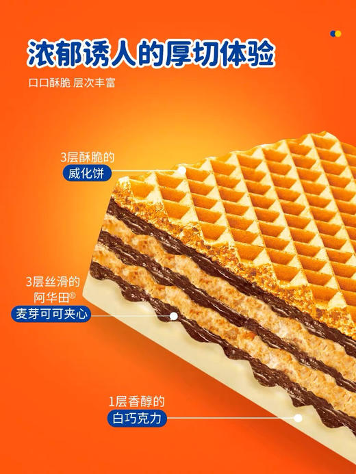 阿华田满格华夫威化饼干麦芽可可味65g 商品图3
