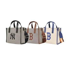 MLB 男女托特包手提包单肩经典休闲挎包通勤包潮夏季