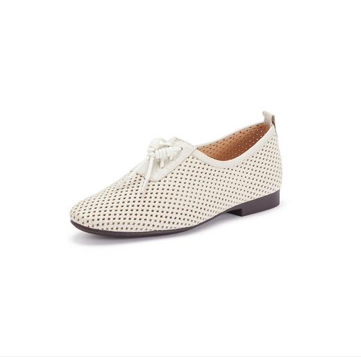 西村名物2023年秋季新款低 跟小尖头编织系带小香风法式单鞋 X23CM33651 商品图5