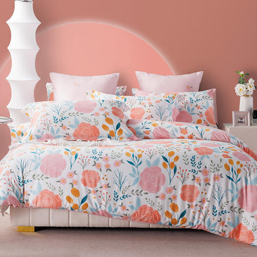 多喜爱 全棉新疆棉清新花卉四件套 绿嘢/柠熙/春日狂想曲hlcs 商品图5