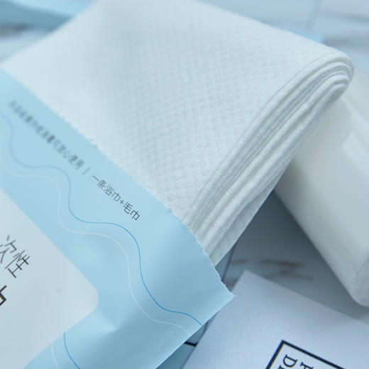 孟夫人 一次性浴巾毛巾组合 一条浴巾+一条毛巾（8包装） 旅行出差必备便携式毛巾 商品图4