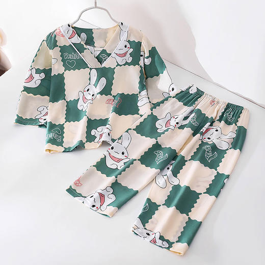 【母婴用品】夏季儿童棉绸家居服套装 商品图8