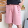 活力满满ins马吉风松紧腰阔腿五分中裤夏季纯色休闲卫裤 商品缩略图0