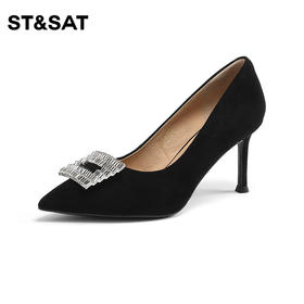 星期六方扣水尖头高跟鞋SS33111217