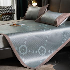 【26℃恒温的秘密！碳光藤席凉席三件套】高密度纺织凉而不冰，光滑细腻3D透气，方便收纳温凉享受，热夏也清凉，可折叠可机洗夏季冰丝席软凉席子粉丝专属家庭整理