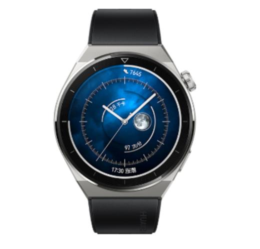 【智能穿戴】HUAWEI WATCH GT3 Pro (46mm) 活力款 黑色氟橡胶表带 血氧自动检测 体温检测 商品图0