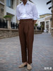Vitale Barberis Canonico Supersonic 棕色强捻抗皱初剪羊毛意式工艺裤装 商品缩略图1