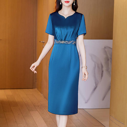 时尚改良旗袍连衣裙，年轻喜婆婆礼服YMR- 8712 商品图0