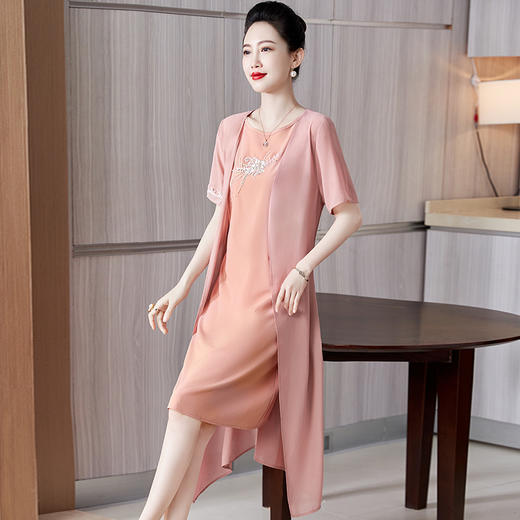 LC-2361喜婆婆婚宴装高贵气质两件套连衣裙平时可穿 商品图3