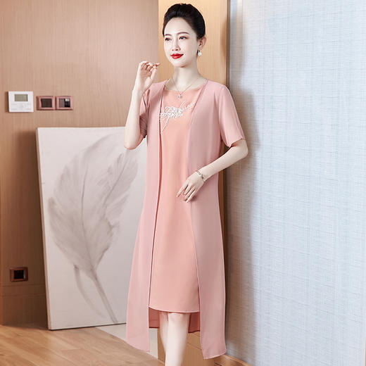 LC-2361喜婆婆婚宴装高贵气质两件套连衣裙平时可穿 商品图4