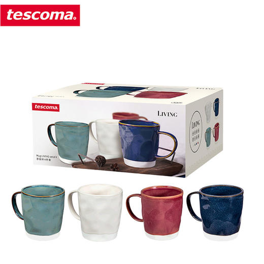 捷克/tescoma 进口高颜值陶瓷杯子套装 大容量窑变釉彩水杯4件套 商品图5