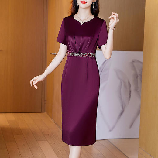 时尚改良旗袍连衣裙，年轻喜婆婆礼服YMR- 8712 商品图4