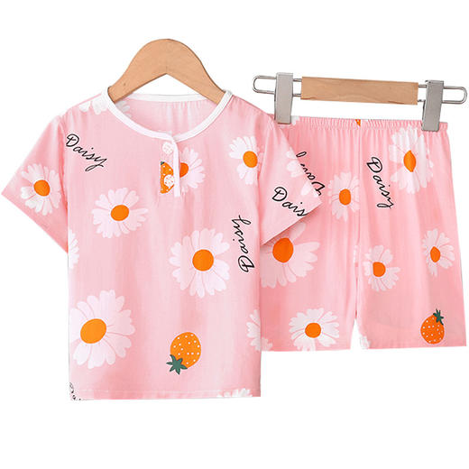 【母婴用品】夏季薄款儿童绵绸家居服套装 商品图4