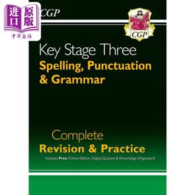 预售 【中商原版】New KS3 Spelling, Punctuation & Grammar Complete Revision & Practice KS3拼写标点符号和语法 复习与练习册