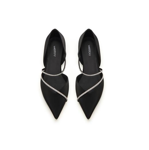 westory低跟尖头搭扣瑜伽鞋单鞋空鞋女W23CE73061 商品图4