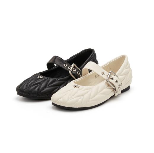 westory2023年秋季新款羊皮平底休闲百搭搭扣舒适单鞋73421 商品图2